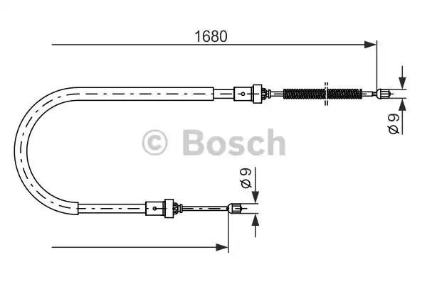 Трос ручного гальма 1987477955 BOSCH
