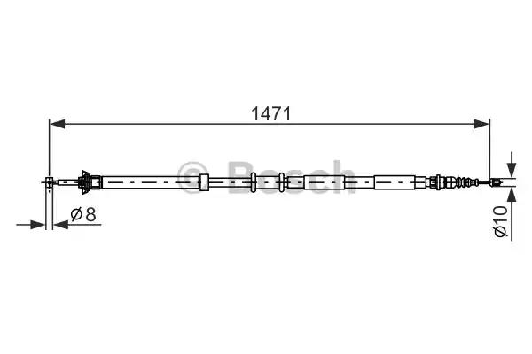 Трос ручного гальма 1987477970 BOSCH