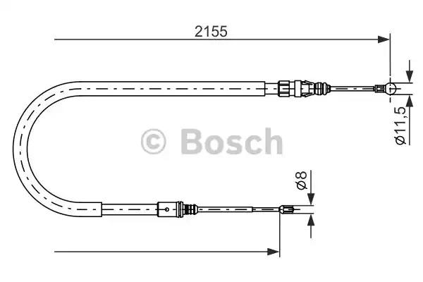 Трос стояночного тормоза 1987477994 BOSCH