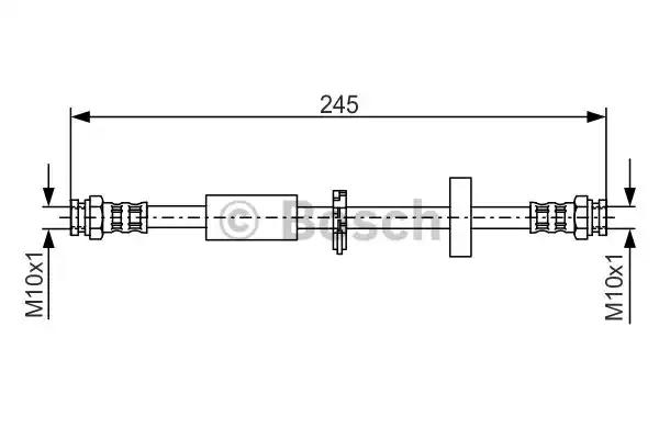 Bosch  fiat шланг гальмівний задній bravo 1.82.0 95- 1987481334 BOSCH