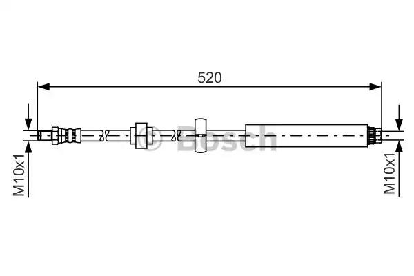 Bosch peugeot шланг гальмівний передн 208 12- 1987481436 BOSCH