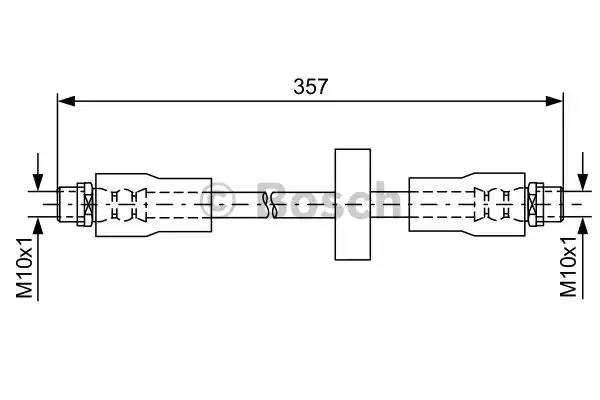 Bosch шланг гальмівний передн. audi allroad 1987481591 BOSCH