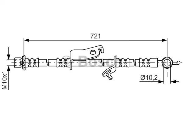 Шланг гальмівний 1987481635 BOSCH