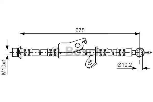Bosch toyota шланг гальм. передн. лів. avensis 08- 1987481656 BOSCH