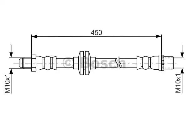 Шланг гальмівний пер. renault duster 15- 1987481683 BOSCH