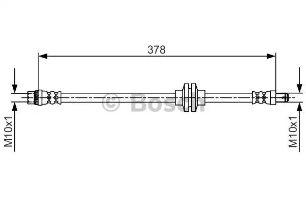 Bosch opel  шланг гальмівний передн. movano b 10- 1987481707 BOSCH