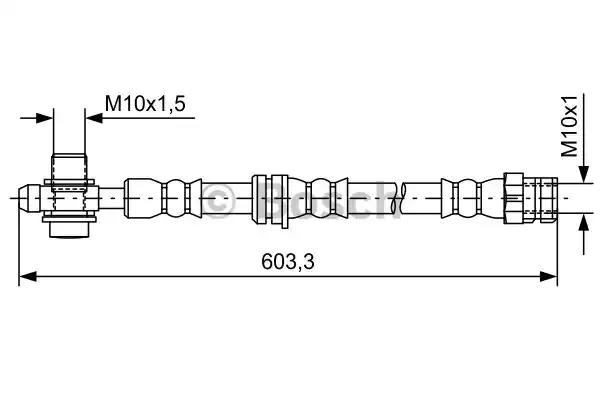 Гальмівний шланг vw tiguan f 14-20 11 1987481742 BOSCH