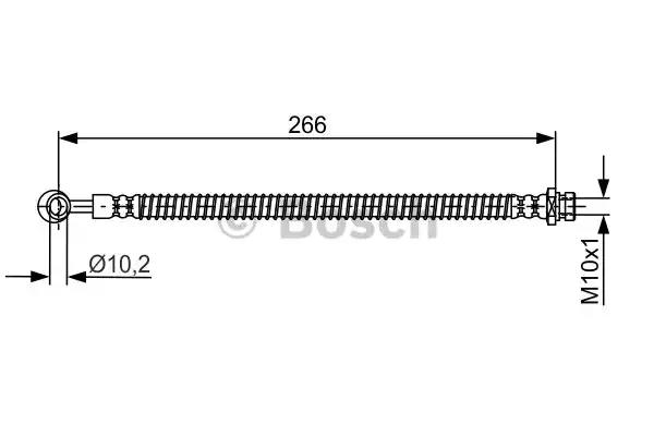 Bosch шланг гальм. передн. лів. hyundai atos -03 1987481755 BOSCH