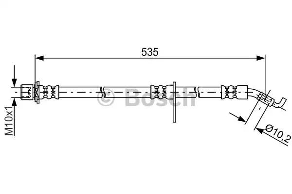 Bosch шланг гальм. передн. лів. daihatsu terios 05- 1987481774 BOSCH