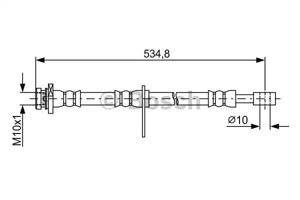 Гальмівний шланг suzuki grand vitara fl 16-32 05 1987481851 BOSCH