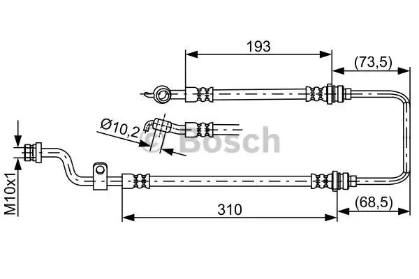 Bosch hyundai kia шланг гальм. передн. правий cerato 04- 1987481894 BOSCH