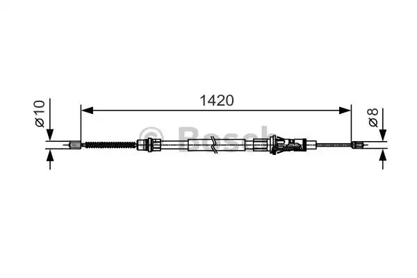 Bosch renault трос ручного гальма задн. лів./пр. l=1420 мм для... 1987482013 BOSCH
