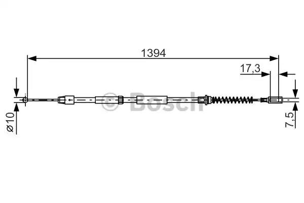 Трос стояночного тормоза 1987482033 BOSCH