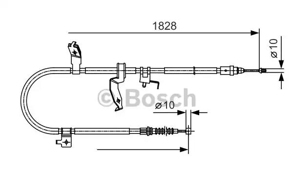 Bosch трос ручного гальм. задн. лів. mazda 5 -10 1987482053 BOSCH