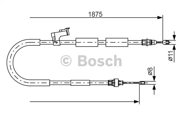Трос ручного гальма 1987482057 BOSCH