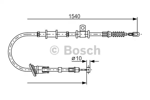 Bosch mitsubishi трос ручного гальма прав. space star 98- 1987482065 BOSCH