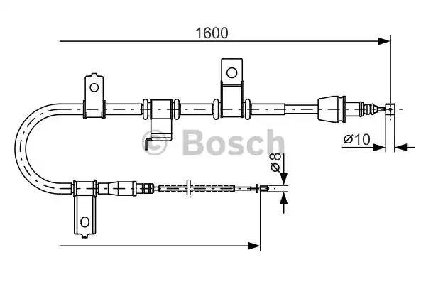 Bosch hyundai трос гальмівний лів. без abs getz 1987482073 BOSCH
