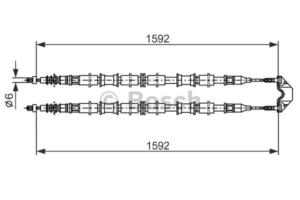 Трос ручного гальма 1987482102 BOSCH