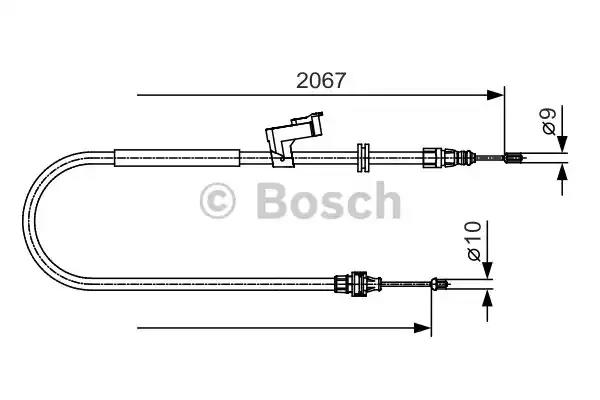 Bosch трос гальм. задн. прав. ford galaxy 1987482134 BOSCH
