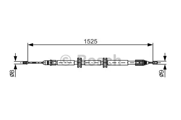Трос ручного гальма 1987482142 BOSCH