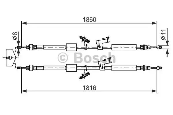 Трос стояночного тормоза 1987482189 BOSCH