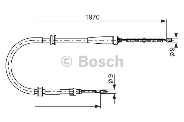 Трос стоянкової гальмівної системи 1987482253 BOSCH
