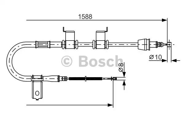 Bosch hyundai трос ручн.гальма лів.accentkia rio 05- 1987482358 BOSCH