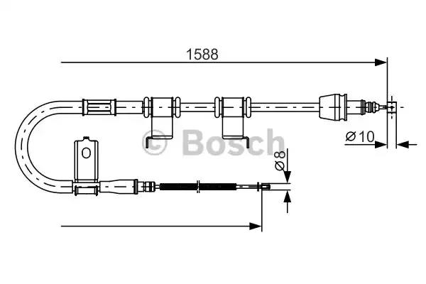 Bosch hyundai трос ручн.гальма прав.accentkia rio 05- 1987482359 BOSCH