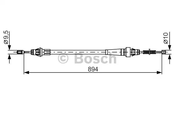 Bosch jeep трос гальмівний лів. cherokee 95- 1987482365 BOSCH