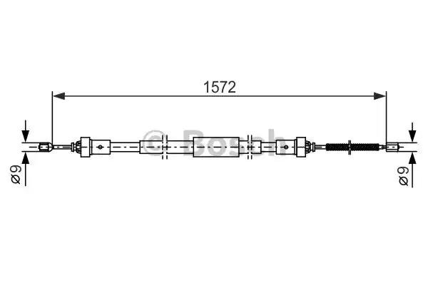 Трос стояночная тормозная система 1987482384 BOSCH