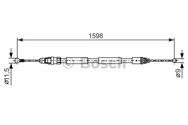 Трос стоянкової гальмівної системи 1987482388 BOSCH