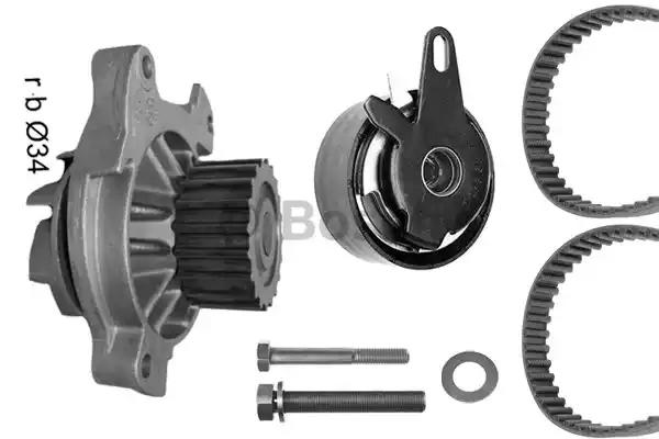 Bosch vw к-кт грм помпа + ремінь + ролик transporter iv 2.4 d 97-03 1987948875 BOSCH