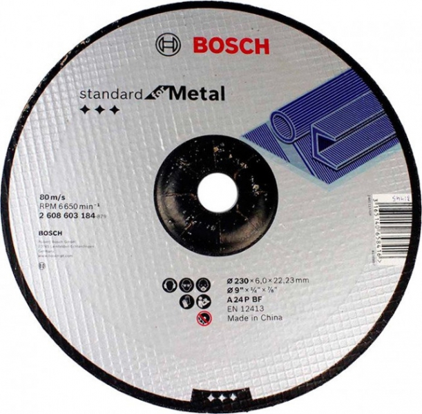 Обдир круг standard по метал 230х6 вог 2608603184 BOSCH