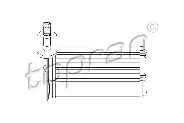 Теплообмінник, система опалення салону 103147 TOPRAN