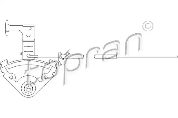 Трос замка капоту 103707 TOPRAN