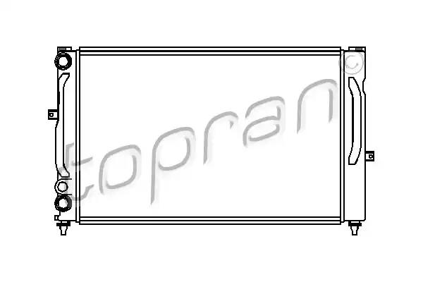 Радіатор, система охолодження двигуна 107151 TOPRAN