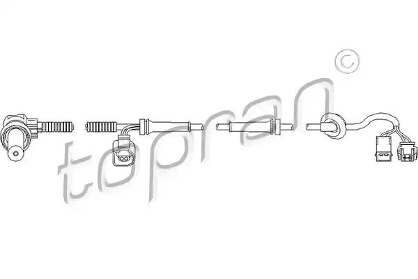 Датчик, кількість обертів колеса 109756 TOPRAN