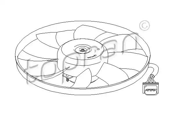 Вентилятор, система охолодження двигуна 111452 TOPRAN