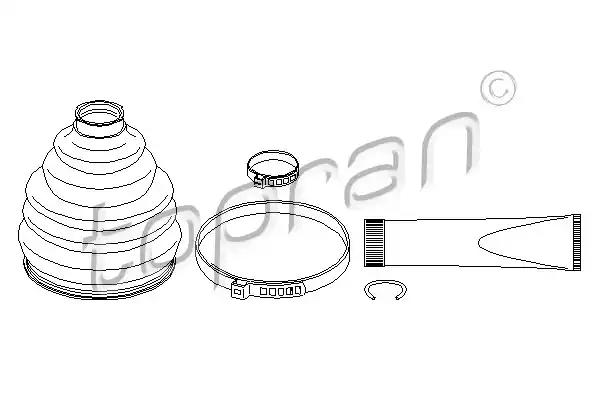 Комплект пилозахисний, приводний вал 111667 TOPRAN