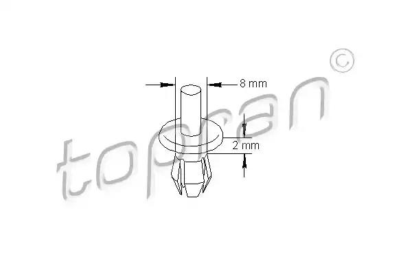 Заклепка розпірна 205797 TOPRAN