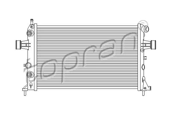 Радіатор, система охолодження двигуна 206972 TOPRAN