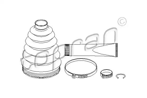 Комплект пилозахисний, приводний вал 207495 TOPRAN