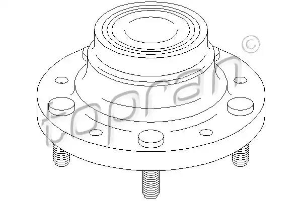 Lozysko kola piasta tyl l/p 304088 TOPRAN