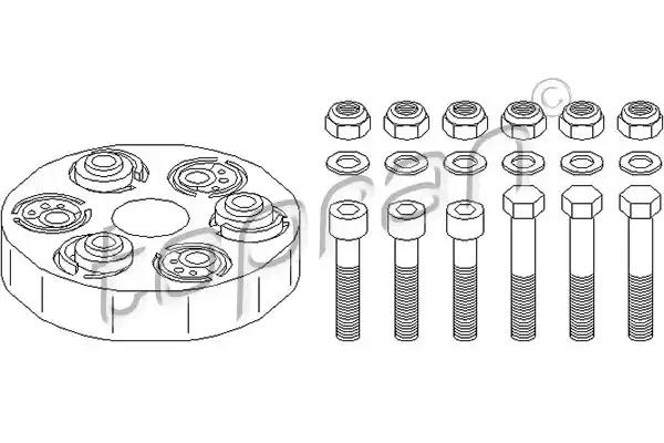 Шарнір, поздовжній вал 400237 TOPRAN