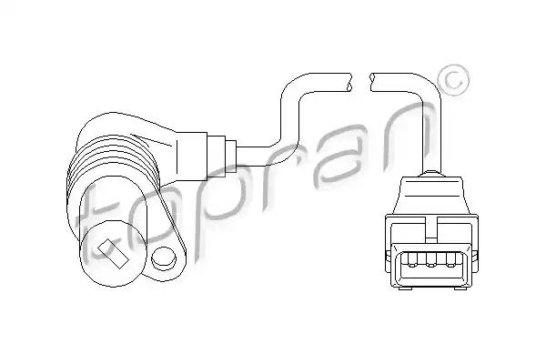 Імпульсний датчик, колінчатий вал 500986 TOPRAN