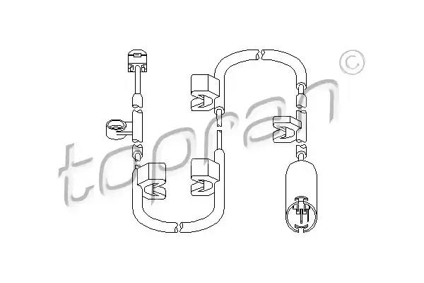 Датчик, знос гальмівної накладки 501025 TOPRAN