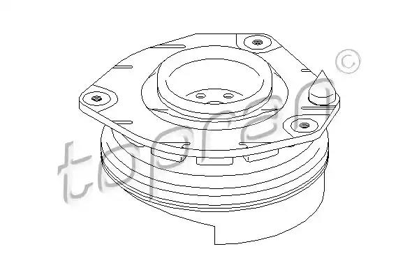 Poduszka amort przod l/p z lozyskiem 700364 TOPRAN