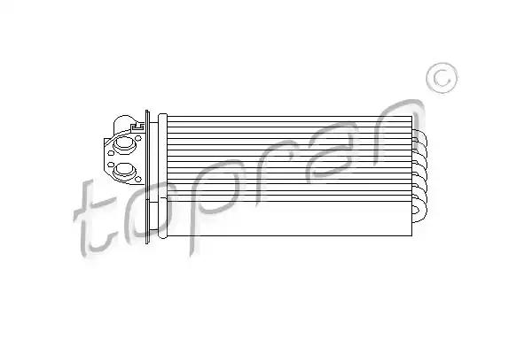 Теплообмінник, система опалення салону 721424 TOPRAN