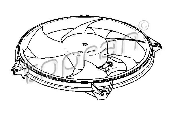 Вентилятор, система охолодження двигуна 721538 TOPRAN