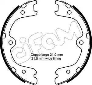 Комплект гальмівних колодок, стоянкове гальмо 153297 CIFAM
